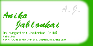 aniko jablonkai business card